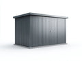 Metall-Gartenhäuschen 200×120×190 cm - Grau - Pultdach für Im Freien