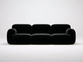 Stoff-Sofa 228×94×76 cm - Schwarz - Dreisitzer fürs Wohnzimmer